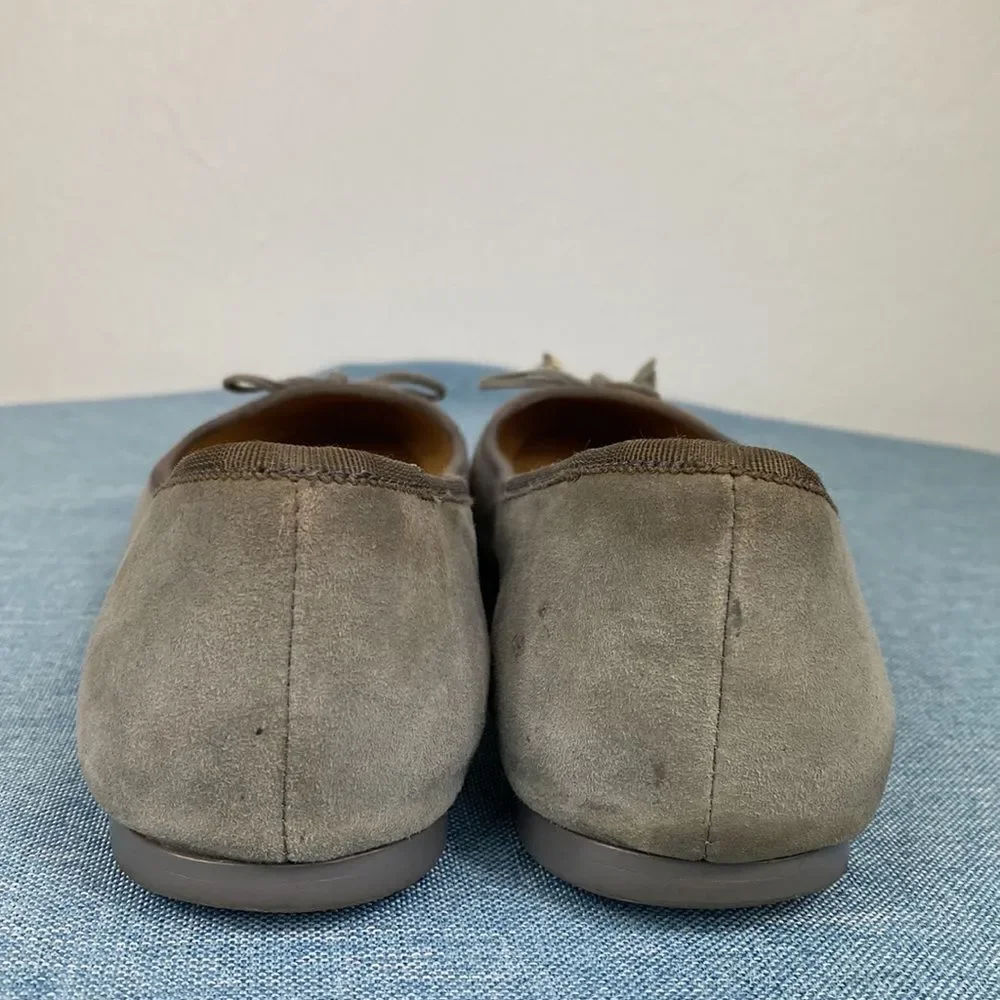 Tory Burch Carbon Grey Laila Suede Driver Ballet